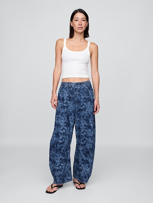 jean taille mi-haute ultra-doux et confortable à motif fer à cheval