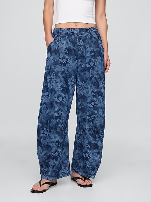 jean taille mi-haute ultra-doux et confortable à motif fer à cheval