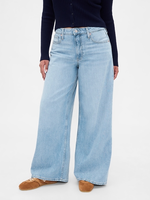 jean baggy ultra-doux taille mi-haute pour femmes rondes