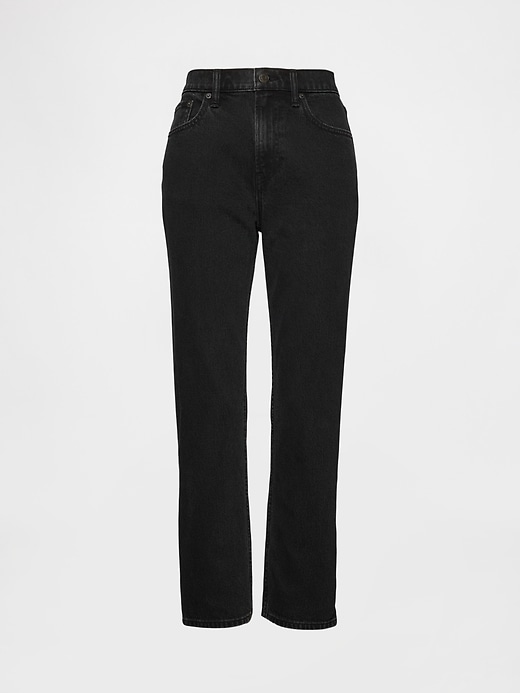 jean slim droit court taille haute années 90