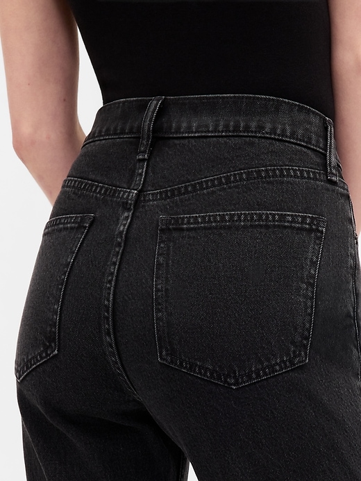jean slim droit court taille haute années 90