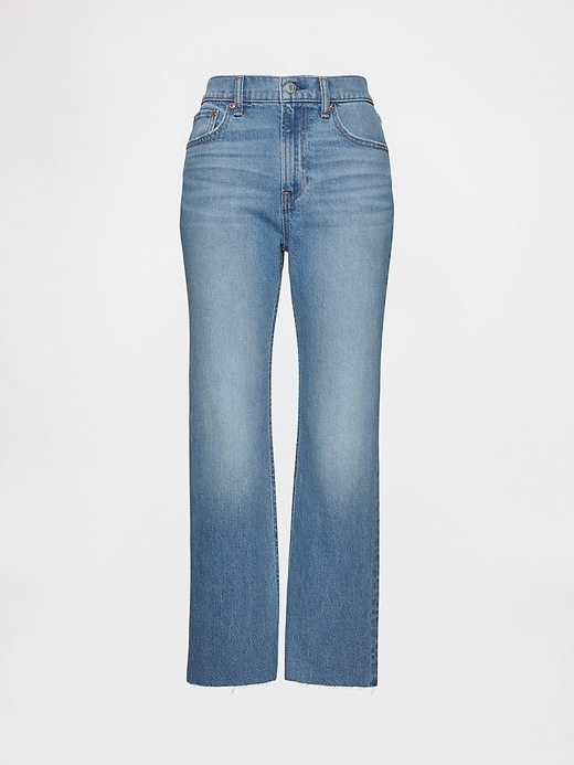 jean slim droit court taille haute années 90
