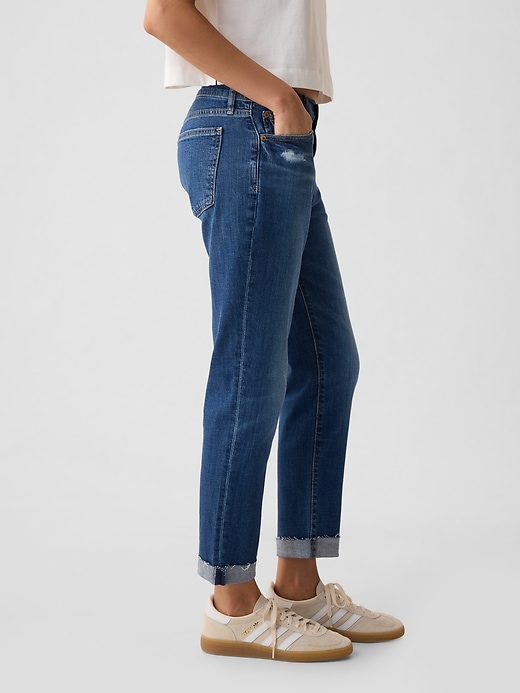 jean boyfriend taille mi-haute