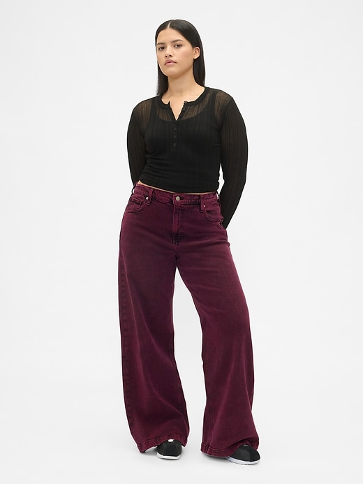 jean taille haute à jambes larges