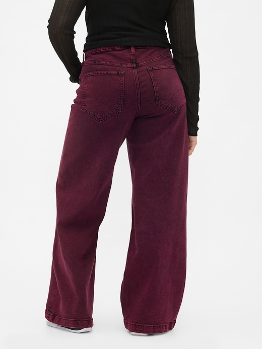 jean taille haute à jambes larges