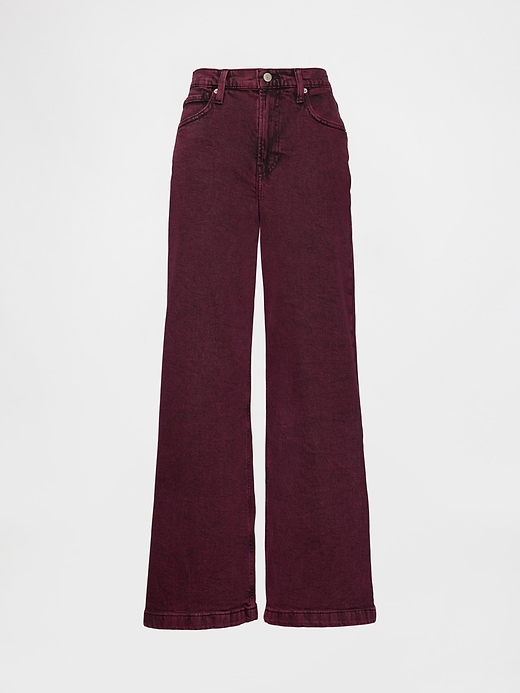jean taille haute à jambes larges