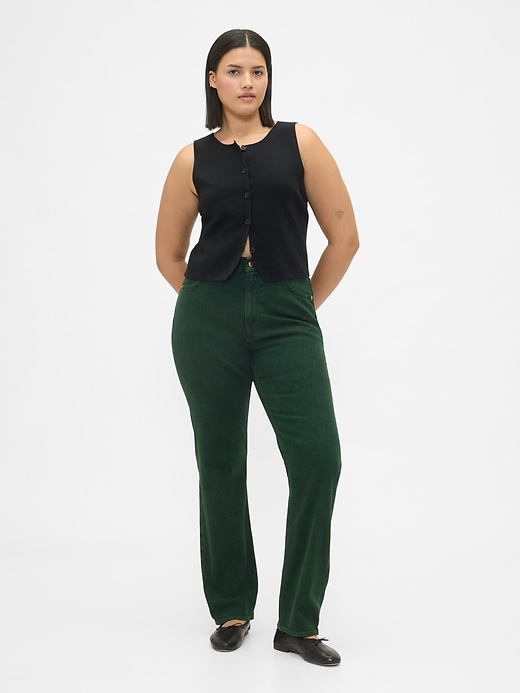 jean slim droit taille haute années 90