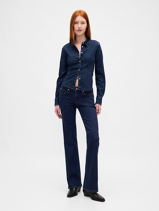 jeans taille basse longs et fins