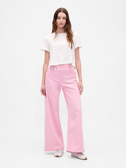 jean taille haute sky stride à jambes larges