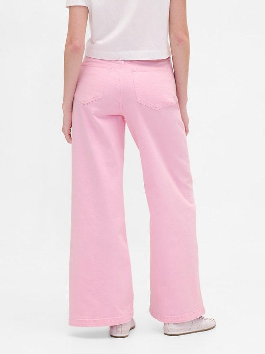 jean taille haute sky stride à jambes larges