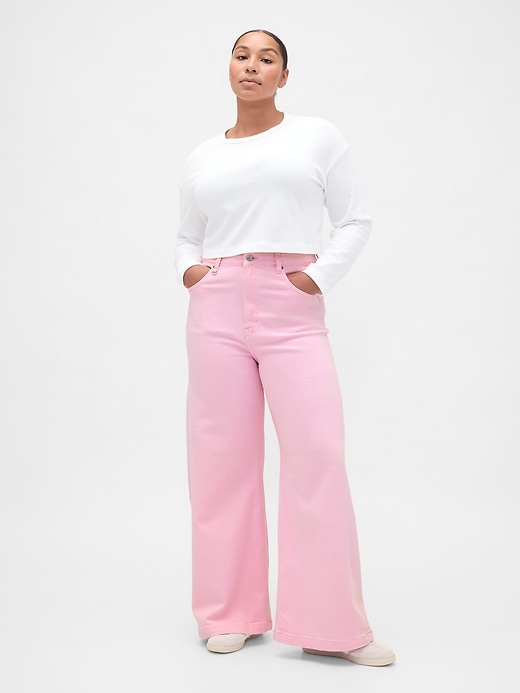 jean taille haute sky stride à jambes larges