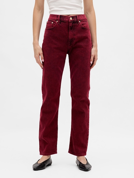 jean droit taille haute années 90
