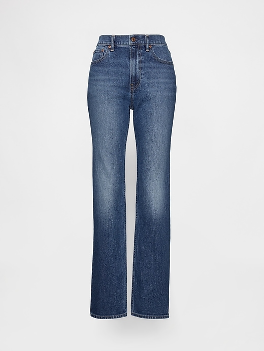 jean slim droit taille haute années 90