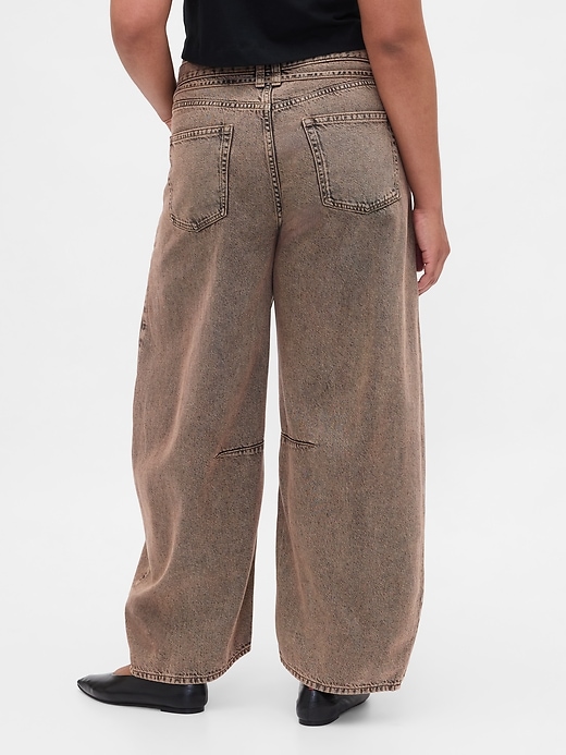 jean taille haute ultra-doux à motif fer à cheval