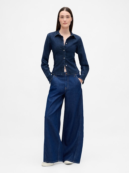 jean baggy ultra-doux taille mi-haute