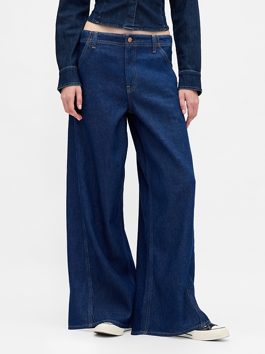 jean baggy ultra-doux taille mi-haute