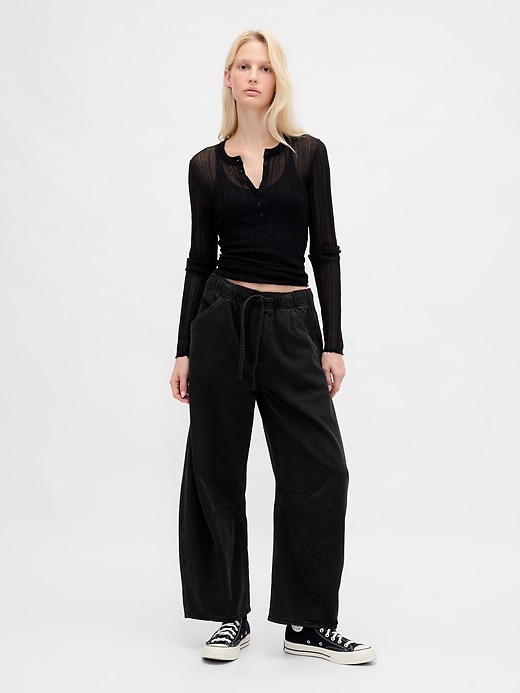 jean taille mi-haute ultra-doux et confortable à motif fer à cheval