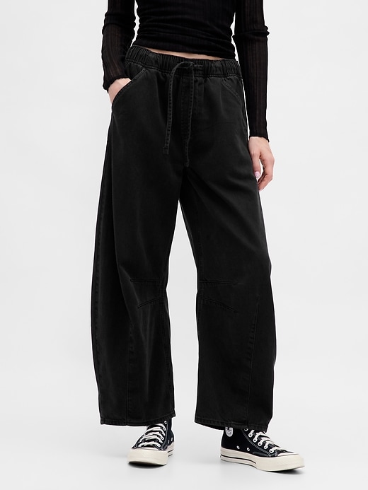jean taille mi-haute ultra-doux et confortable à motif fer à cheval