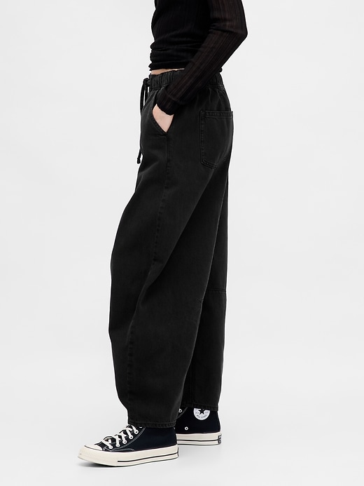 jean taille mi-haute ultra-doux et confortable à motif fer à cheval