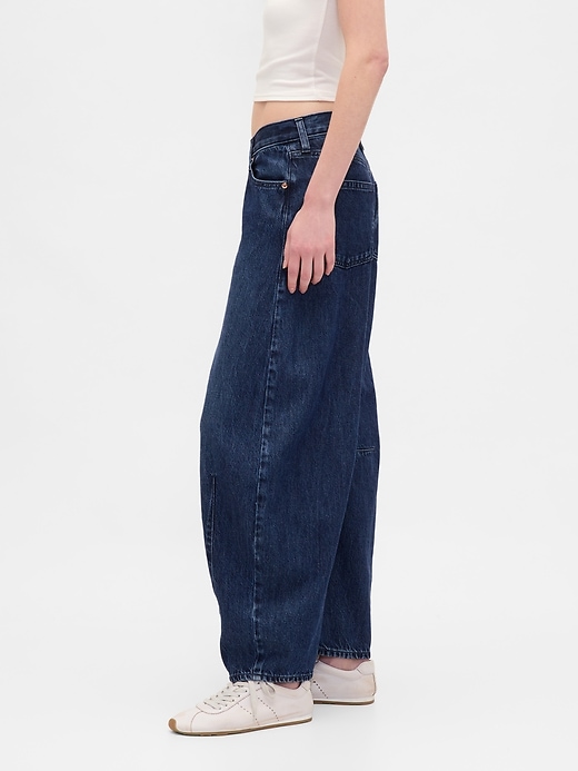 jean à taille haute ultra-doux croisé en forme de fer à cheval