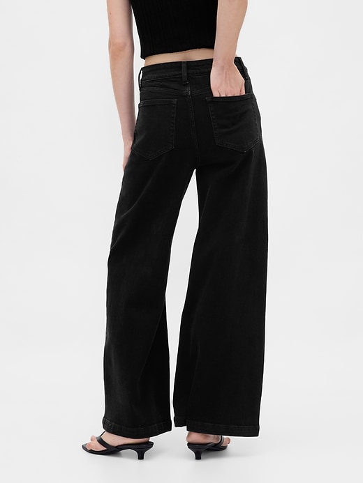 jean stride à taille extra haute et jambes larges