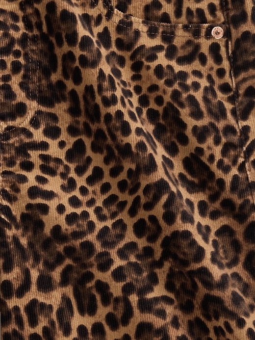 pantalon large en velours côtelé taille haute