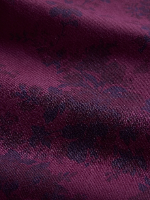jean baggy fleuri taille mi-haute