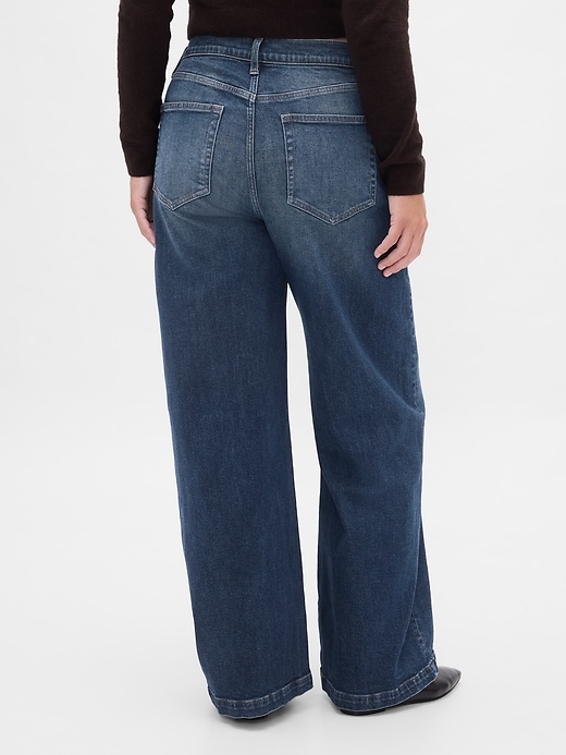 jean taille haute à jambes larges