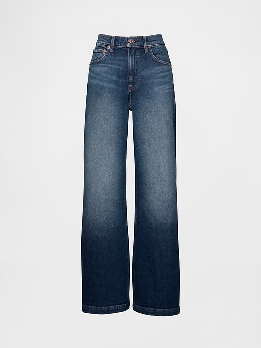 jean taille haute à jambes larges