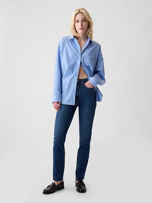 jean slim vintage taille haute