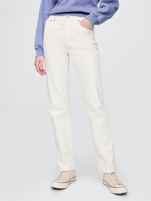 jean slim droit taille haute années 90