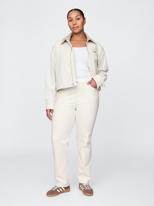 jean slim droit taille haute années 90