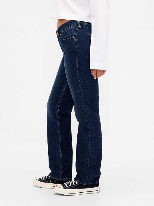 jean slim droit taille basse pour femmes rondes style années 90