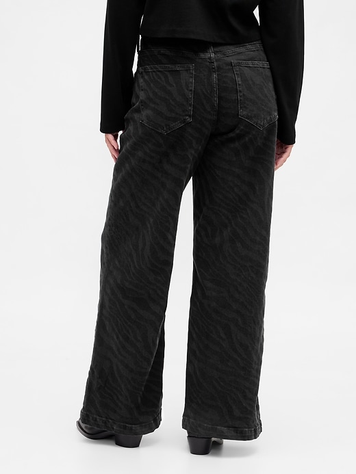 jean taille haute à jambes larges