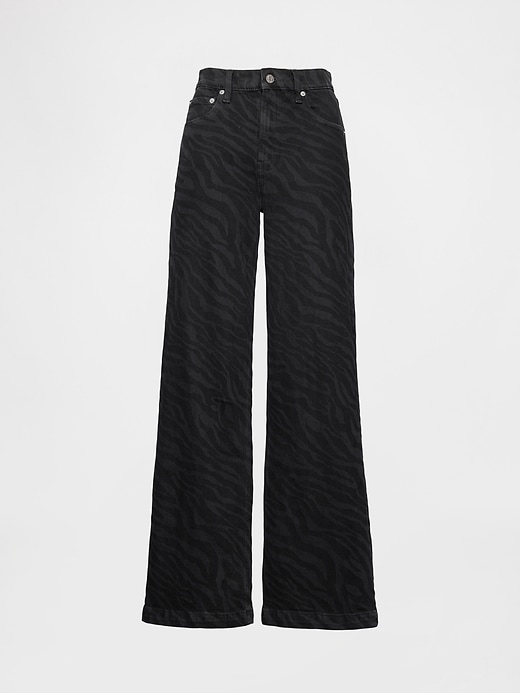 jean taille haute à jambes larges