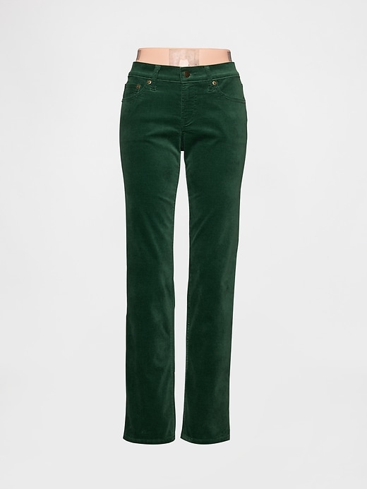 pantalon droit slim en velours taille basse style années 90