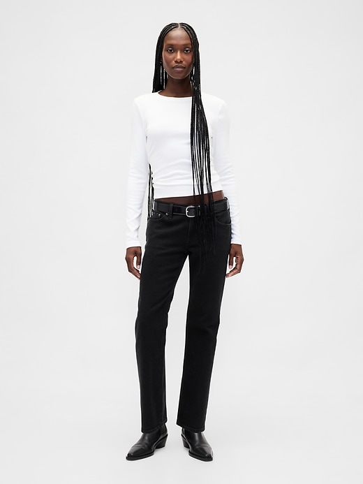 jean slim droit taille basse années 90