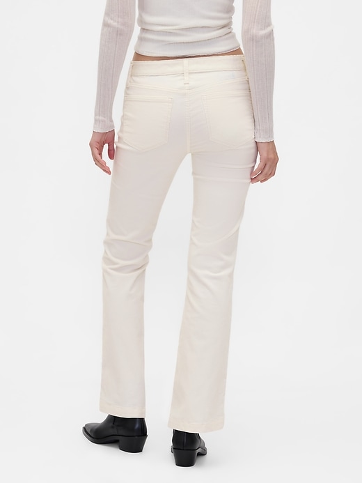 pantalon long et ajusté en velours côtelé taille basse