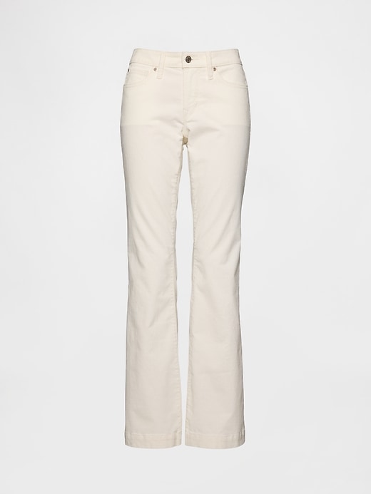 pantalon long et ajusté en velours côtelé taille basse