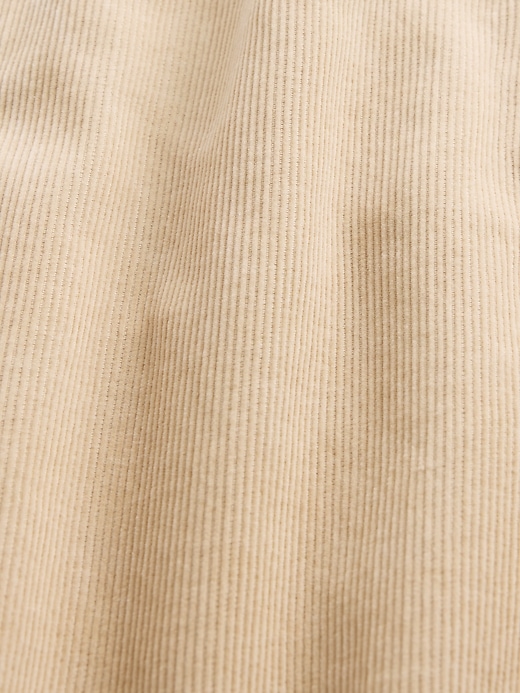 pantalon tonneau en velours côtelé taille haute