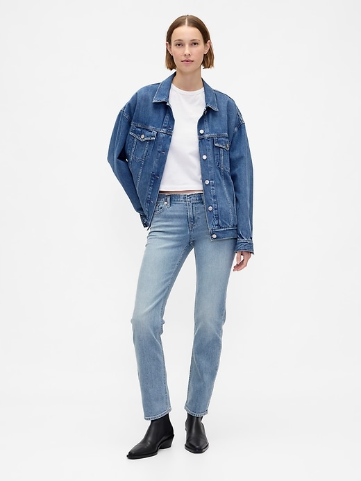 jean slim droit taille basse années 90