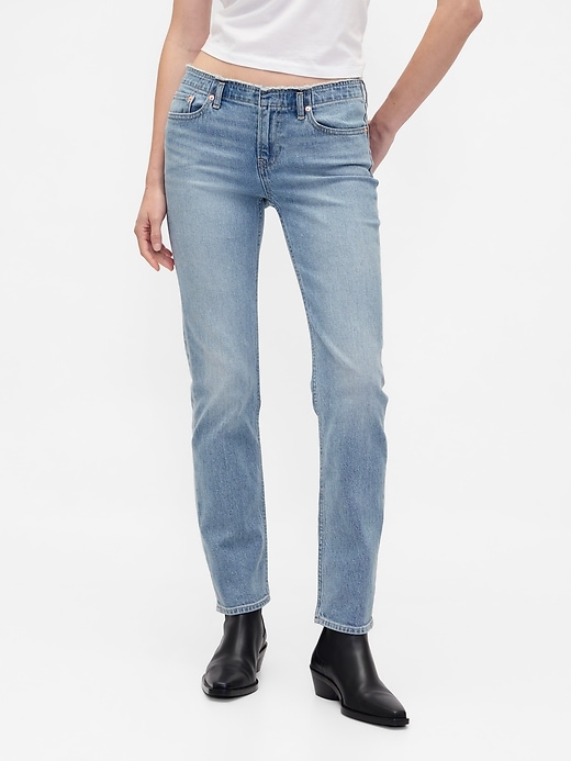jean slim droit taille basse années 90