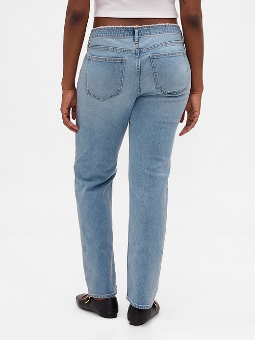 jean slim droit taille basse années 90