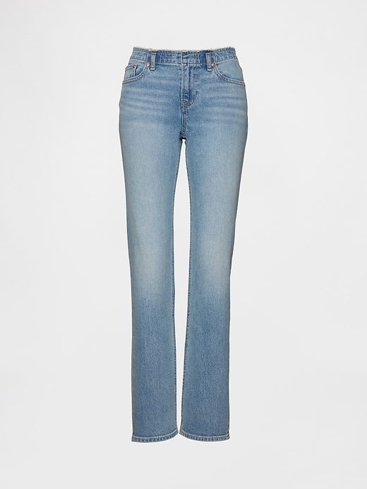 jean slim droit taille basse années 90
