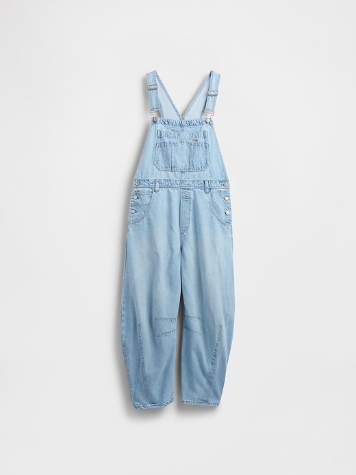 salopette en denim ultra-doux en forme de fer à cheval