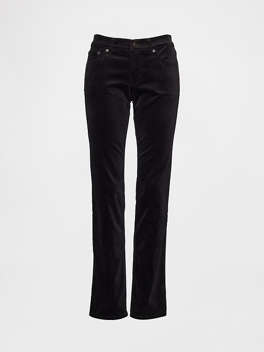 pantalon droit slim en velours taille basse style années 90