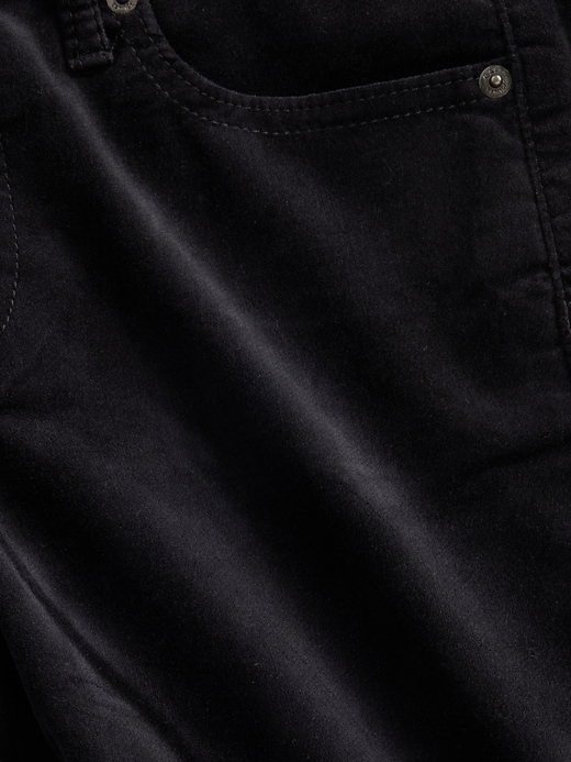 pantalon droit slim en velours taille basse style années 90