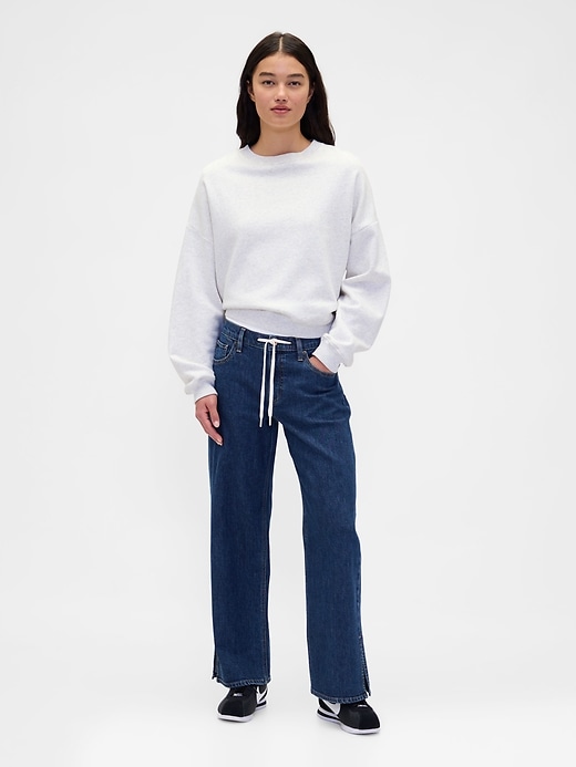 jean ample taille basse à cordon de serrage années 90
