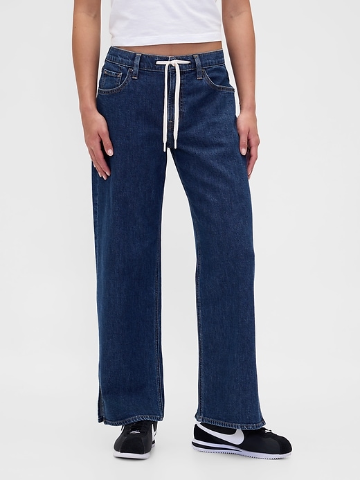 jean ample taille basse à cordon de serrage années 90