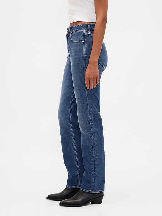 jean slim droit taille haute pour femmes rondes style années 90